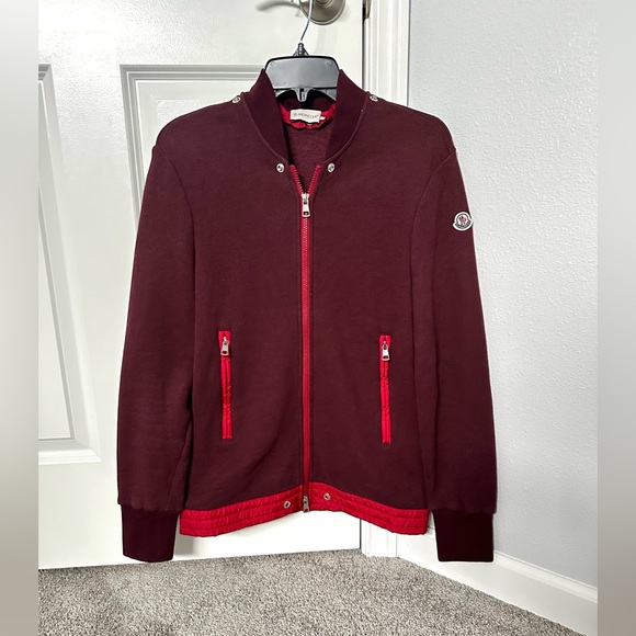 Moncler Other - Moncler Man zip up hoodie! Beautiful burgundy color.